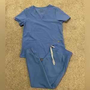 Figs Blue Scrub Set